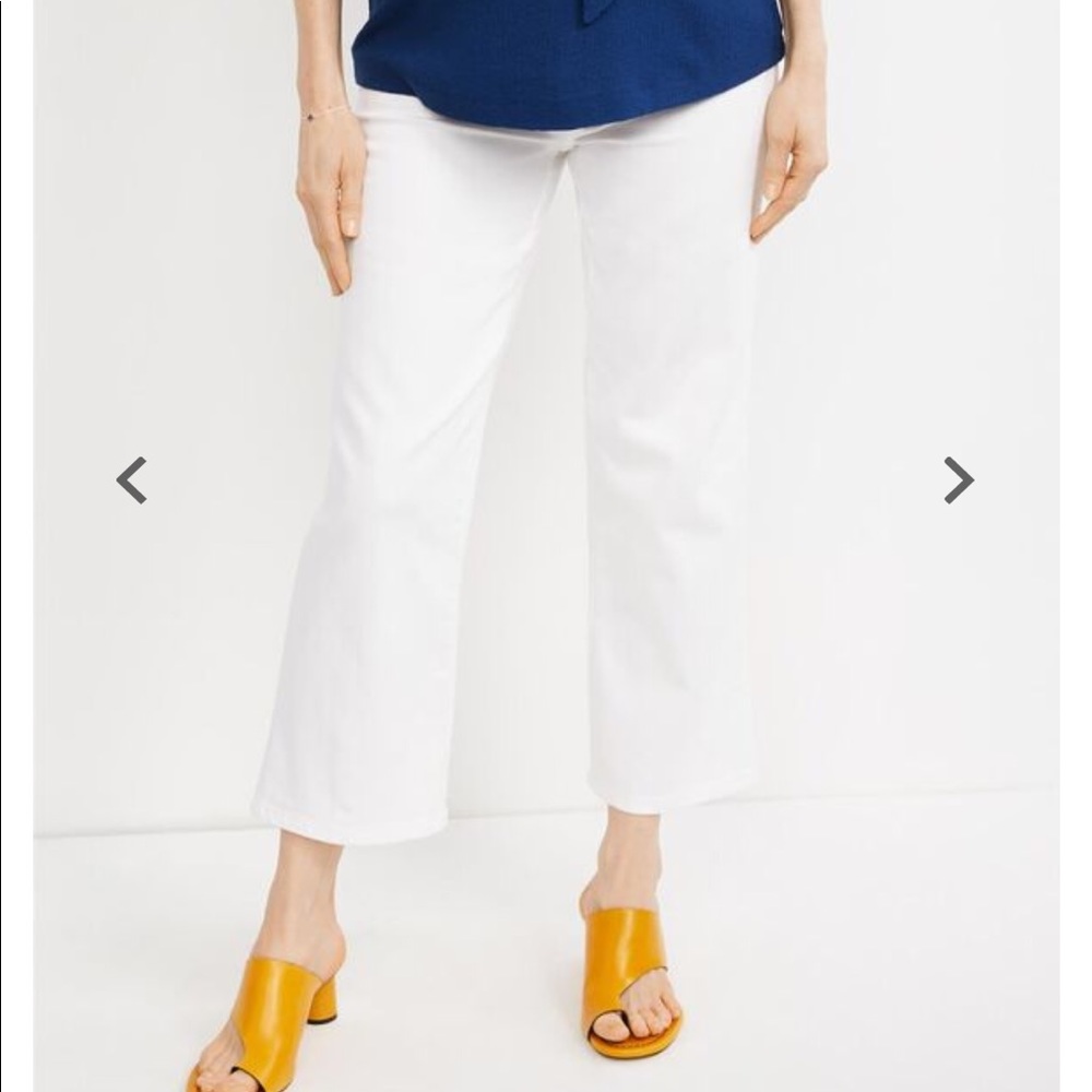 Luxe Essentials Straight Crop Maternity Jeans NWT